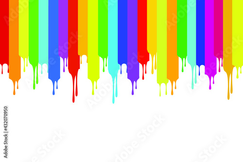 Abstract colorful strips line background.paint falling drips vector. multicolor nail varnish drips. paint droplet.