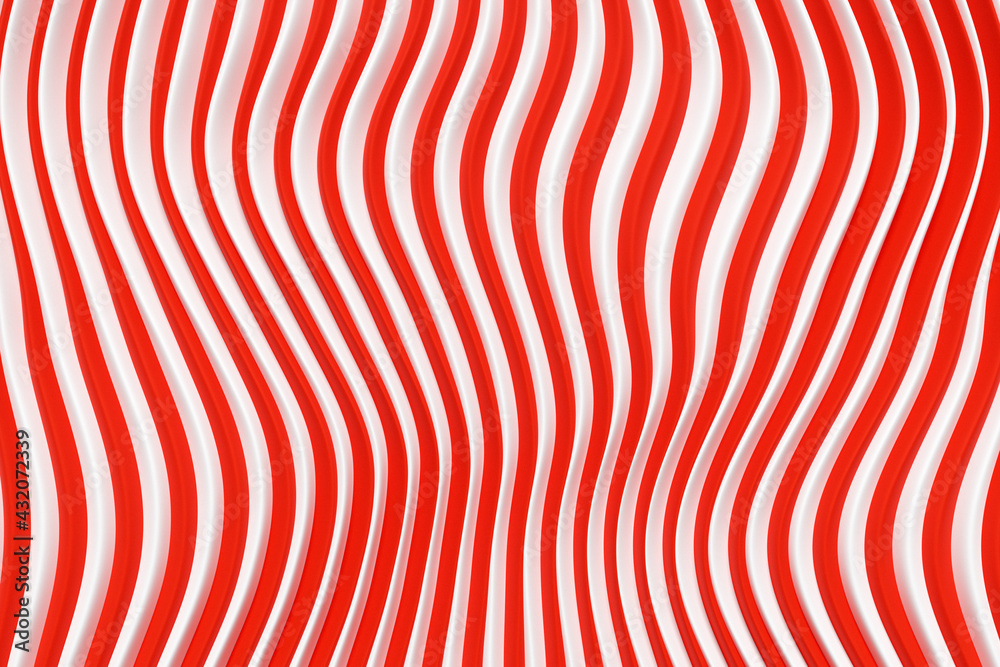 3d illustration of rows red, white portal, cave .Shape pattern. Technology geometry background. 3d illustration of rows red, white portal, cave .Shape pattern. Technology geometry background.
