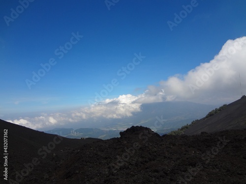 clouds over the mountains