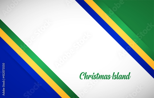 Happy national day of Christmas Island with Creative Christmas Island national country flag greeting background