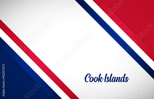 Happy national day of Cook Islands with Creative Cook Islands national country flag greeting background