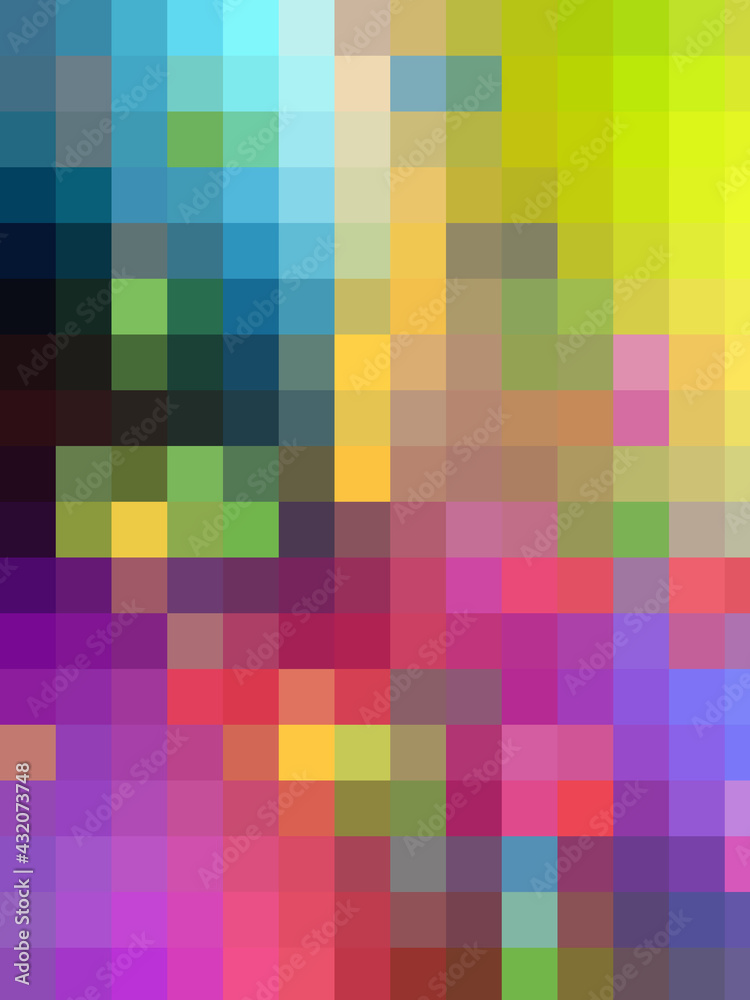 Colorful rainbow design, abstract background with squares