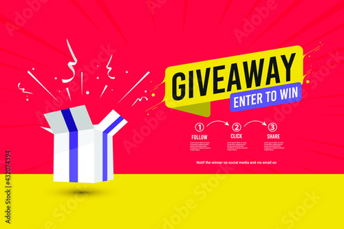 Special giveaway banner design template. 