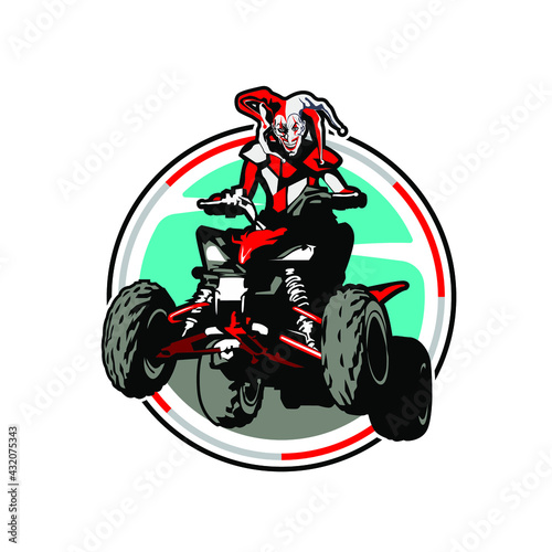 Illustration Vector graphic of atv motor logo