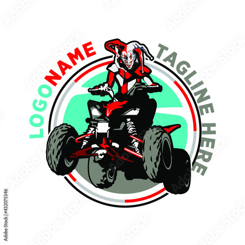 Illustration Vector graphic of atv motor logo