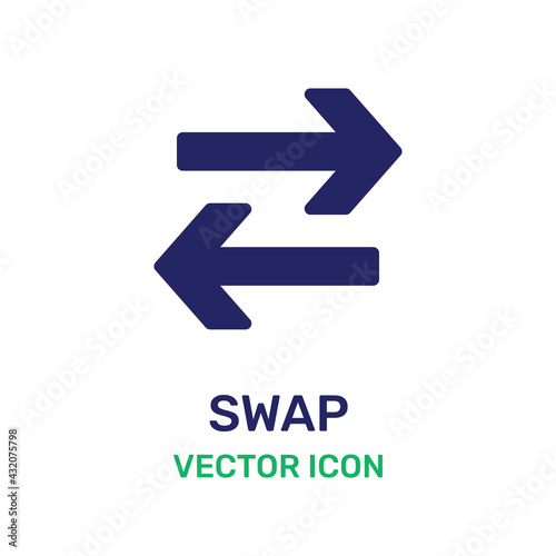 Swap, Transfer, convert, exchange icon vector