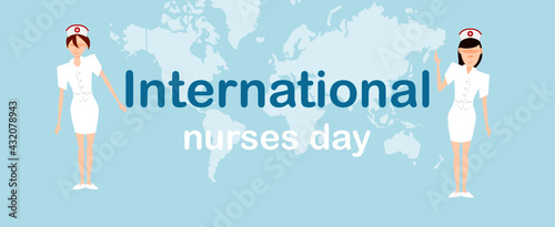 International Nurse's Day. Vector illustration banner flat design
