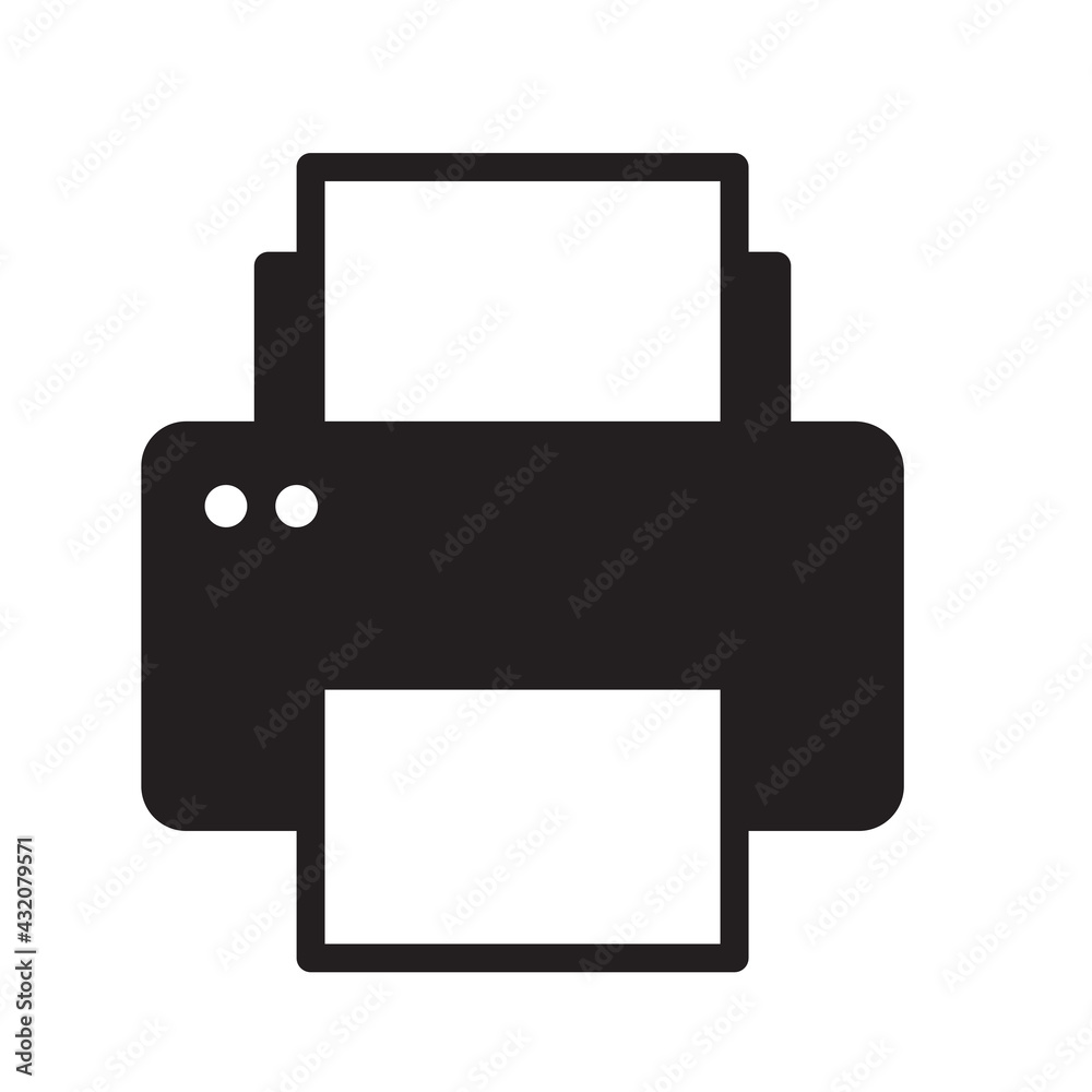 Printer sketch icon isolated on white background. Printer sketch icon for infographic, website or app.