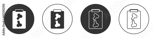 Black X-ray shots icon isolated on white background. Circle button. Vector