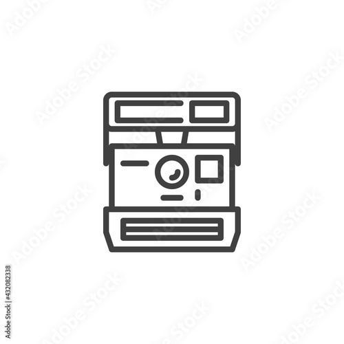 Retro Camera line icon