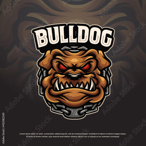 bulldog logo mascot design