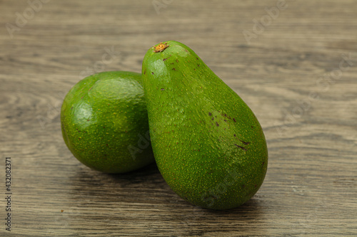Two ripe exotic avocado vegetable