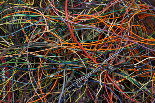 colourful wire cables