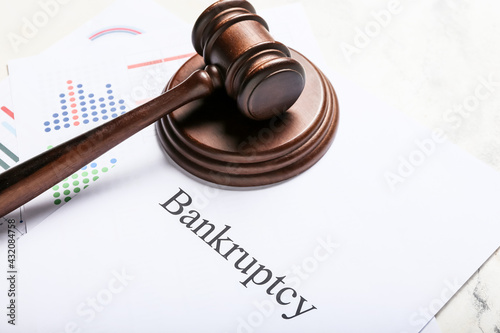 Judge gavel, documents and ...