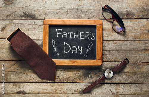 Chalkboard with text FATHER...
