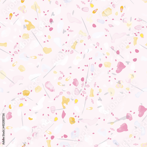 Terrazzo Texture Vector. Flooring Seamless Pattern