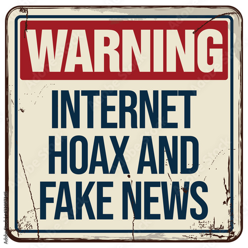 Internet Hoax And Fake News Warning Board