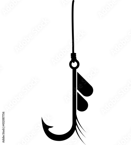 Fishing hook. Fisherman's attributes. Fishing.