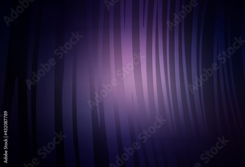 Dark Purple vector texture with curved lines.