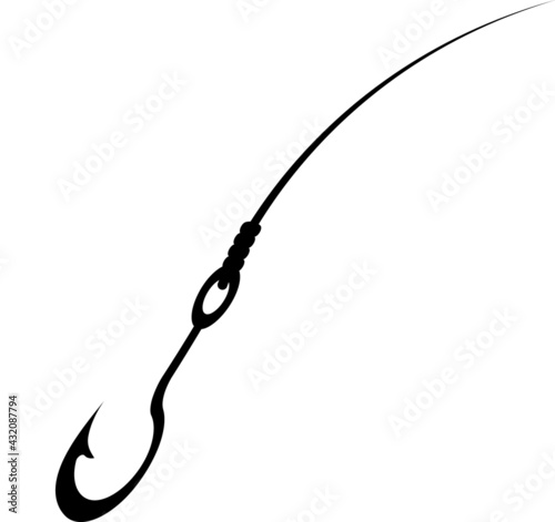 Fishing hook. Fisherman's attributes. Fishing.