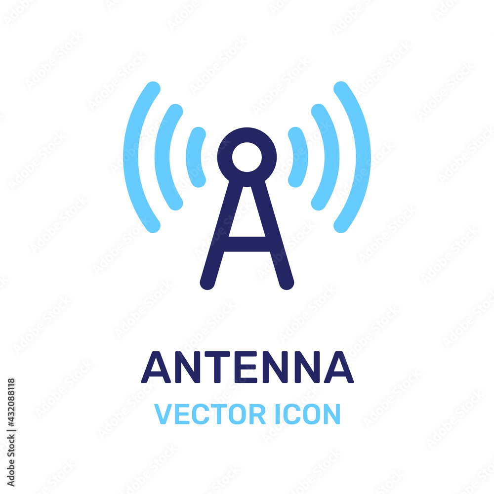 Radio antenna icon. Vector illustration Radio antenna icon. Vector illustration