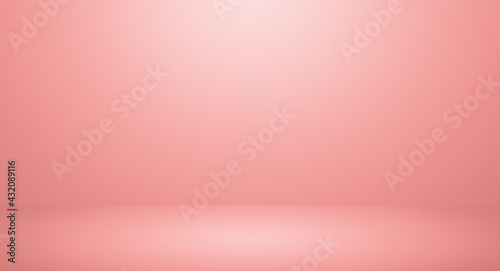 Empty dark pink room with gradient pink abstract background for display your product