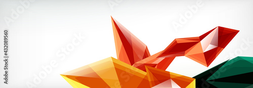 Vector 3d triangles and pyramids abstract background for business or technology presentations, internet posters or web brochure covers