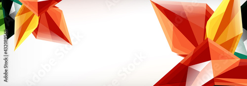 Vector 3d triangles and pyramids abstract background for business or technology presentations, internet posters or web brochure covers