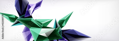 Vector 3d triangles and pyramids abstract background for business or technology presentations, internet posters or web brochure covers