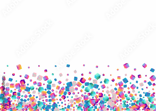 Rainbow Rhombus VectorWhite Background.