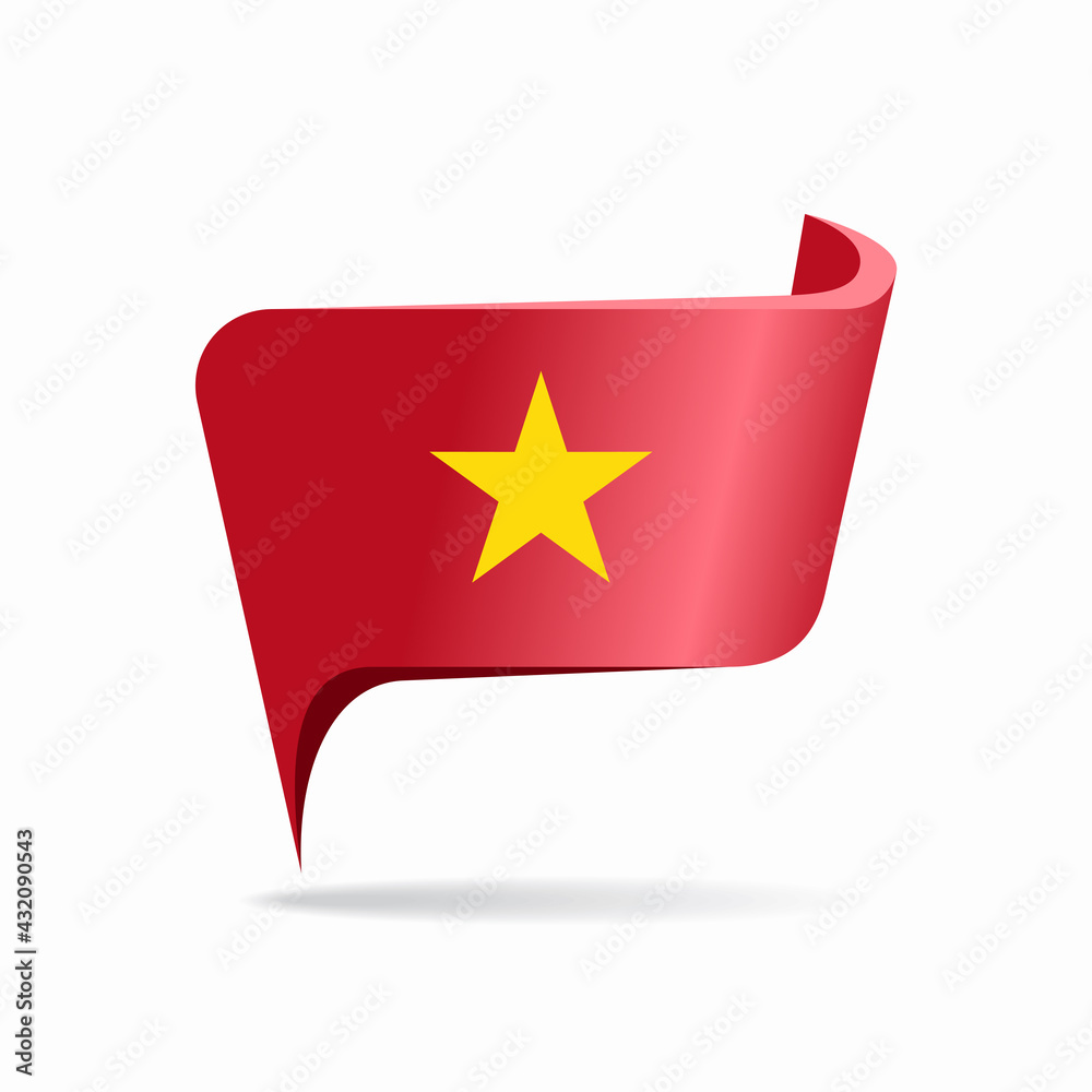 Vietnamese flag map pointer layout. Vector illustration. Vietnamese flag map pointer layout. Vector illustration.