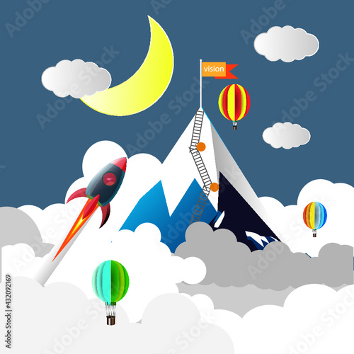 A rocket soars for a purpose that has the power to strengthen business stability.