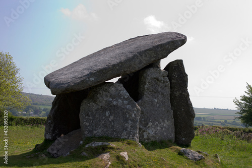 Canvas Trethevy Quoit, neolithic burial chamber, near St