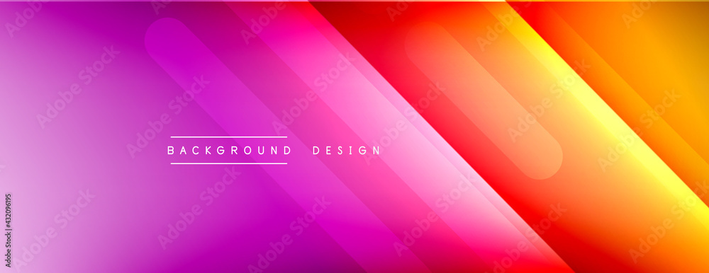 Dynamic lines abstract background. 3D shadow effects and fluid gradients. Modern overlapping forms