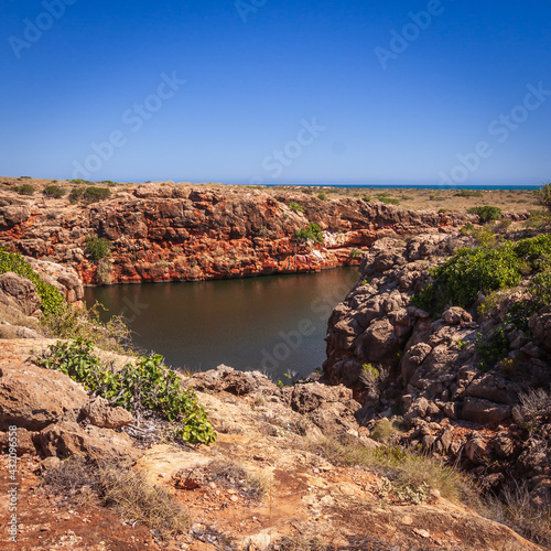 Landscape view of Yardie Creek in the Ningaloo National Park, near Exmouth in Western Australia