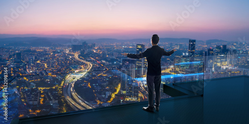 Принти на полотні Business ambition and vision concept .