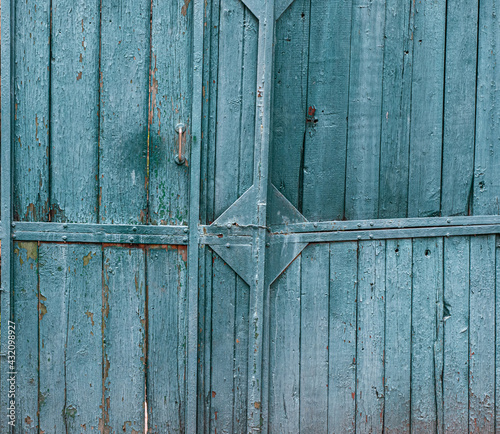 close-up of wooden gate texture