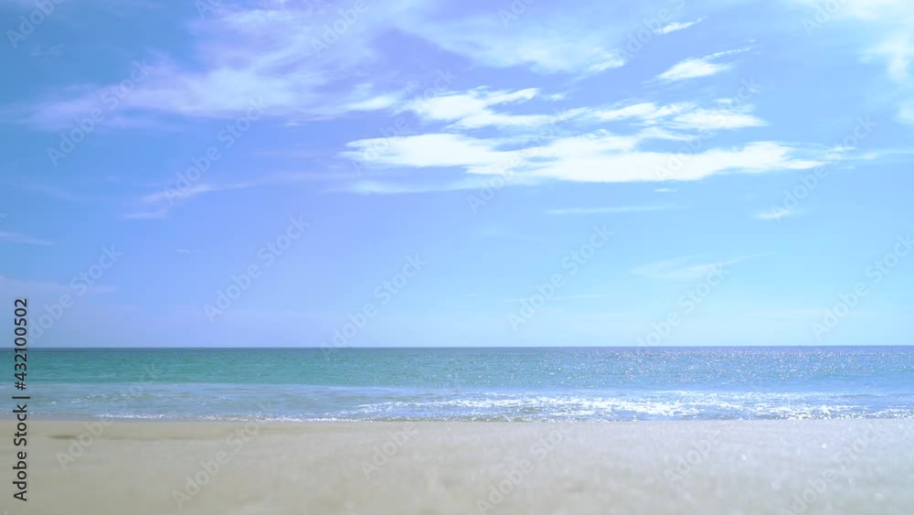 Phuket Sea Beach Thailand, Background sky, bright. 4K In the summer travel season. Phuket Sea Beach Thailand, Background sky, bright. 4K In the summer travel season.