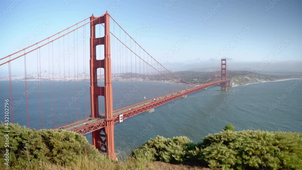 Panoramic view of San Francisco Bay Area landscape, Golden Gate Bridge and cityscape Panoramic view of San Francisco Bay Area landscape, Golden Gate Bridge and cityscape