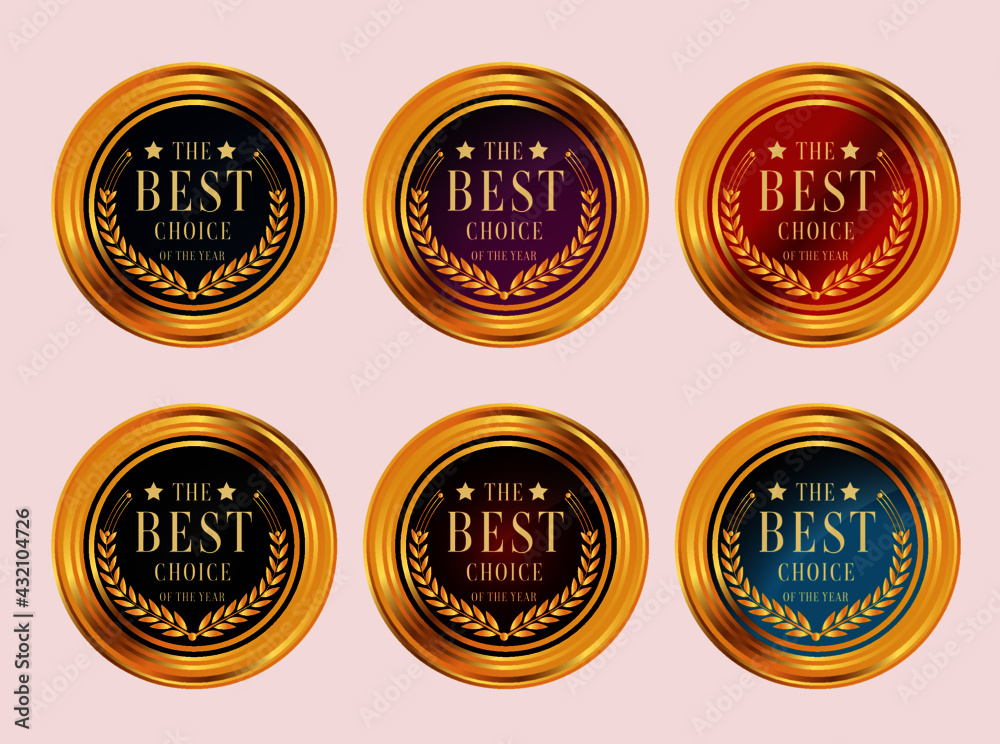 The best choice gold medal vector, gold medal, wining award, winner award  And 100 percent guarnteed