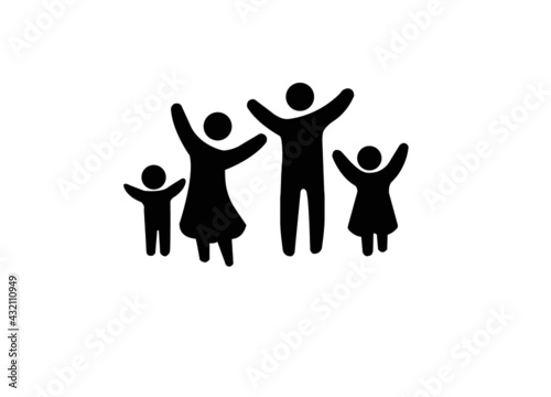 family members together, happy family.
family concept.
happy family symbol.
Vector illustration concept EPS 10.