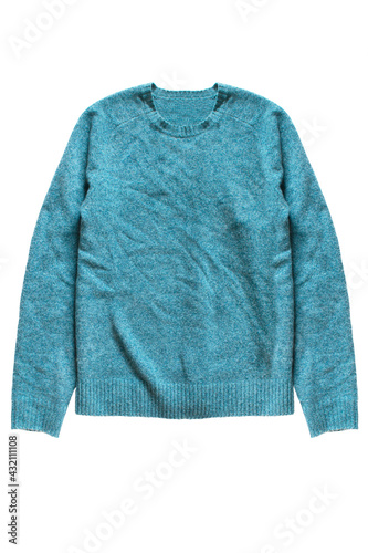 Blue pullover isolated