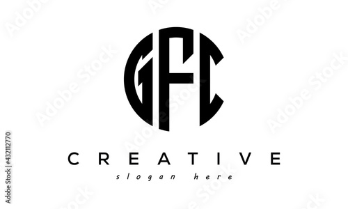 Letter GFC creative circle logo design vector photo