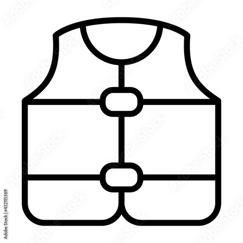 swim swimming vest float single icon with outline style