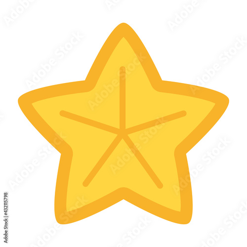 starfish beach animal single isolated icon with flat style