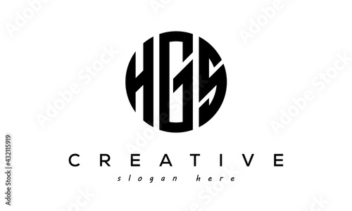 Letter HGS creative circle logo design vector	 photo