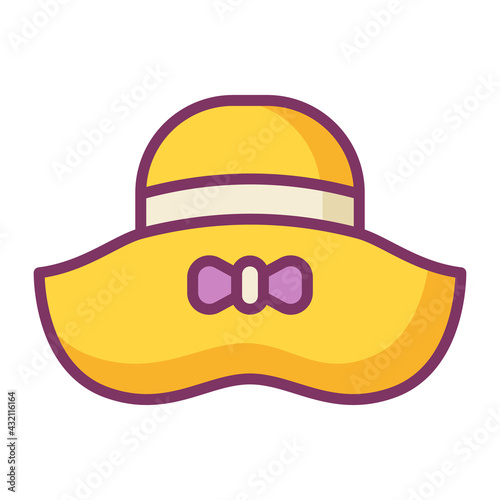hat cap accessory single isolated icon with filled line style