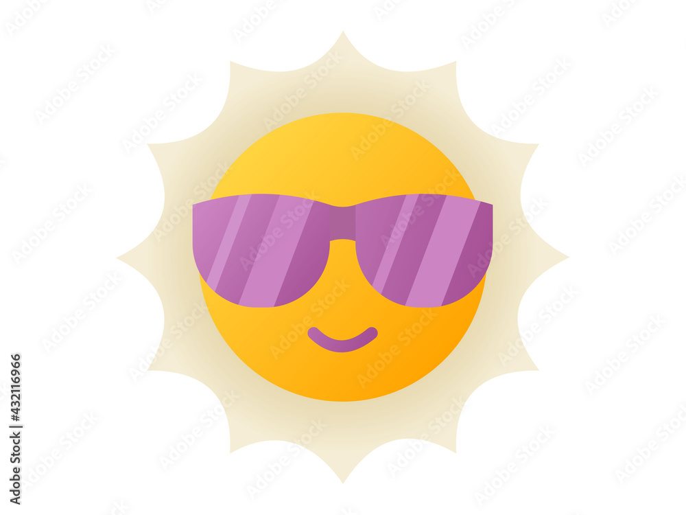 sunny sun summer warm single isolated icon with smooth style