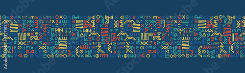 Abstract hand drawn doodle background, seamless pattern, great for textiles, banners, wallpapers, wrapping - vector design