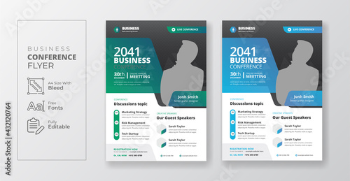Corporate Business Conference Flyer Poster layout template